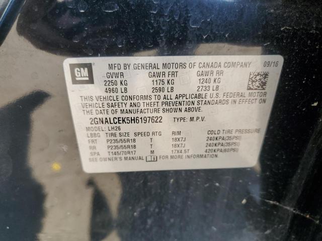 Photo 14 from auction – 2017 CHEVROLET EQUINOX LT with VIN 2GNALCEK5H6197622