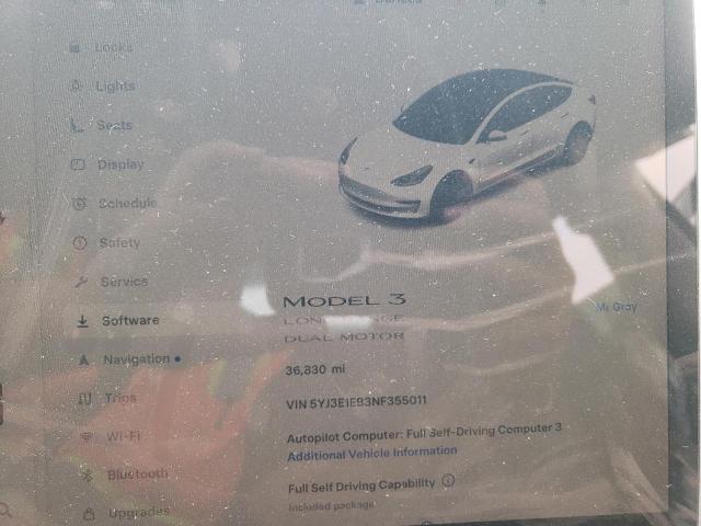 Photo 9 from auction – 2022 TESLA MODEL 3 with VIN 5YJ3E1EB3NF355011