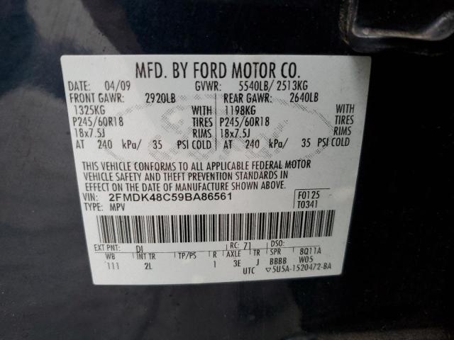 Photo 14 from auction – 2009 FORD EDGE SEL with VIN 2FMDK48C59BA86561