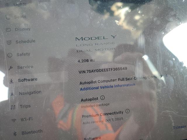 Photo 9 from auction – 2026 TESLA MODEL Y with VIN 7SAYGDEE5TF365549