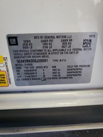 Photo 14 from auction – 2016 BUICK ENCLAVE with VIN 5GAKVBKD5GJ205681