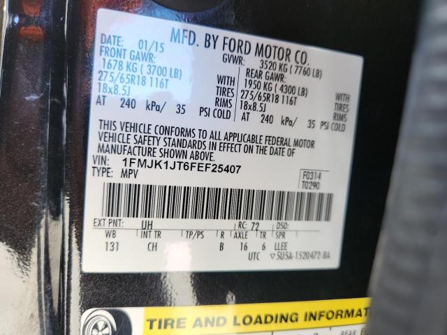 Photo 14 from auction – 2015 FORD EXPEDITION with VIN 1FMJK1JT6FEF25407