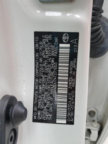 Photo 14 from auction – 2010 TOYOTA PRIUS with VIN JTDKN3DU7A1277653