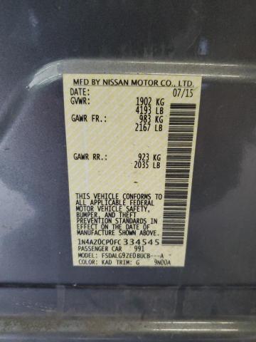 Photo 14 from auction – 2015 NISSAN LEAF S with VIN 1N4AZ0CP0FC334545