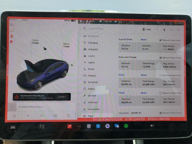 Photo 9 from auction – 2018 TESLA MODEL 3 with VIN 5YJ3E1EB4JF072319