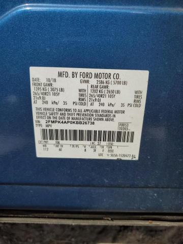 Photo 14 from auction – 2019 FORD EDGE ST with VIN 2FMPK4AP0KBB26738
