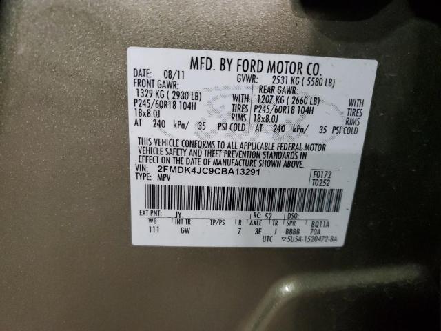 Photo 14 from auction – 2012 FORD EDGE SEL with VIN 2FMDK4JC9CBA13291