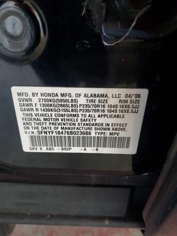 Photo 14 from auction – 2006 HONDA PILOT EX with VIN 5FNYF18476B023686