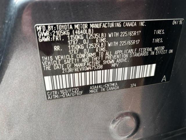 Photo 10 from auction – 2016 TOYOTA RAV4 XLE with VIN 2T3RFREVXGW475398