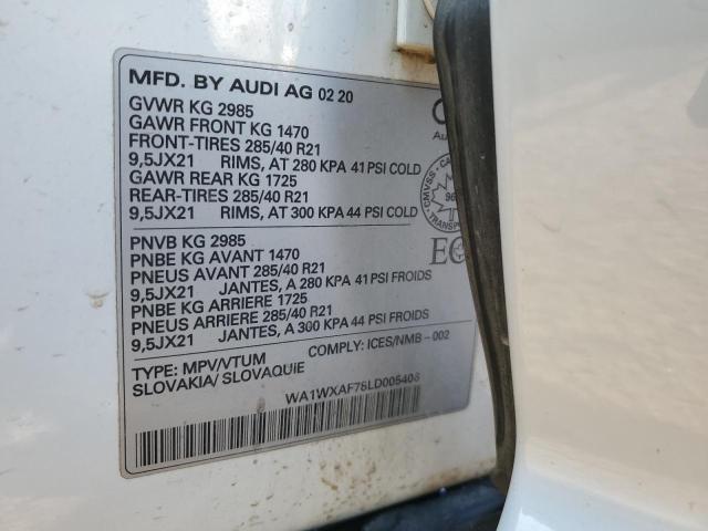 Photo 14 from auction – 2020 AUDI Q7 TECHNIK with VIN WA1WXAF78LD005406