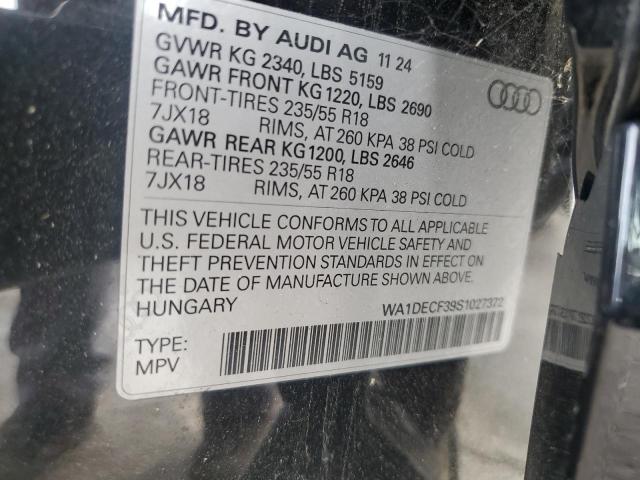 Photo 14 from auction – 2025 AUDI Q3 PREMIUM with VIN WA1DECF39S1027372