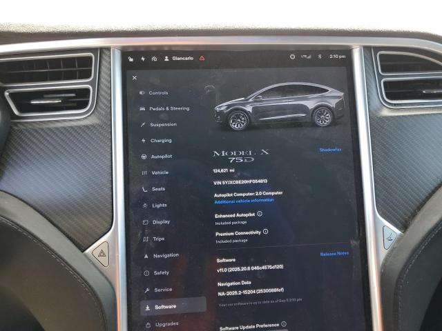 Photo 9 from auction – 2017 TESLA MODEL X with VIN 5YJXCBE20HF054813