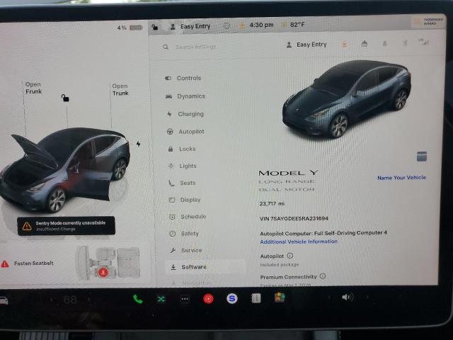 Photo 9 from auction – 2024 TESLA MODEL Y with VIN 7SAYGDEE5RA231694