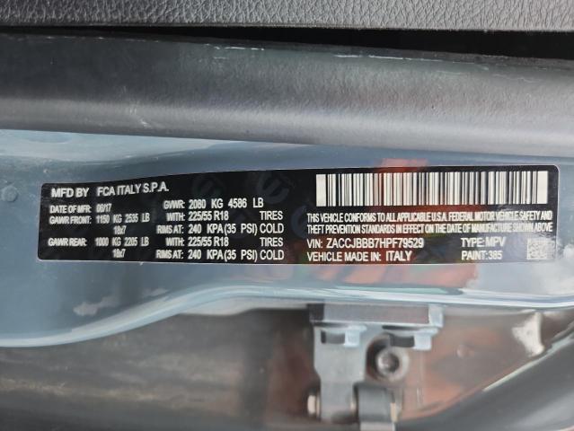 Photo 14 from auction – 2017 JEEP RENEGADE L with VIN ZACCJBBB7HPF79529