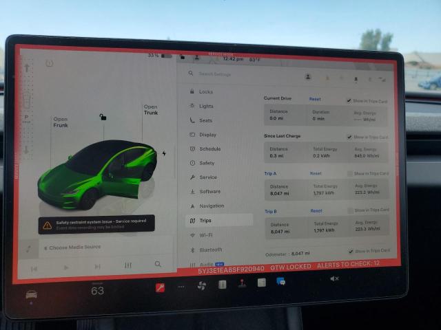 Photo 9 from auction – 2025 TESLA MODEL 3 with VIN 5YJ3E1EA8SF920940