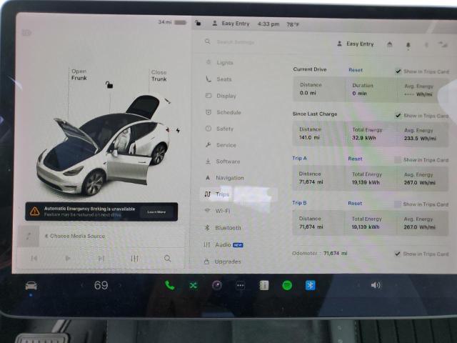 Photo 9 from auction – 2022 TESLA MODEL Y with VIN 7SAYGDEE0NF309229