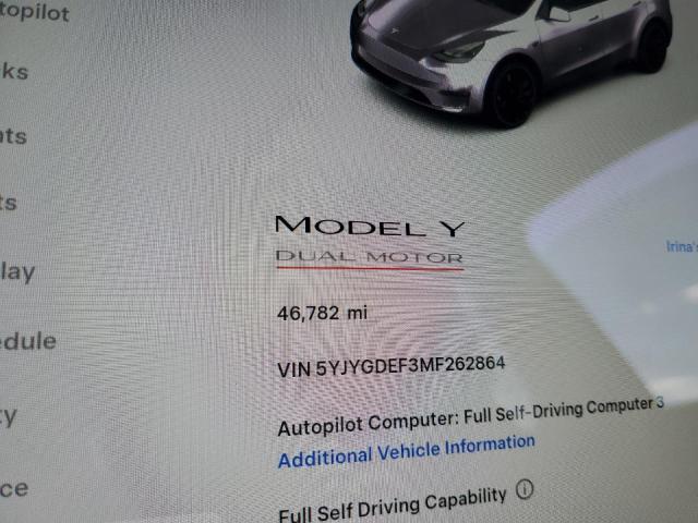 Zdjęcie 9 z aukcji – 2021 TESLA MODEL Y z VIN 5YJYGDEF3MF262864