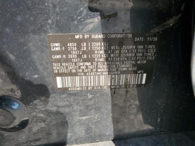 Photo 14 from auction – 2021 SUBARU OUTBACK LI with VIN 4S4BTANC4M3134969