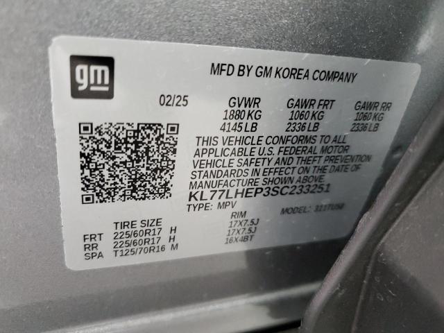 Photo 14 from auction – 2025 CHEVROLET TRAX 1LT with VIN KL77LHEP3SC233251