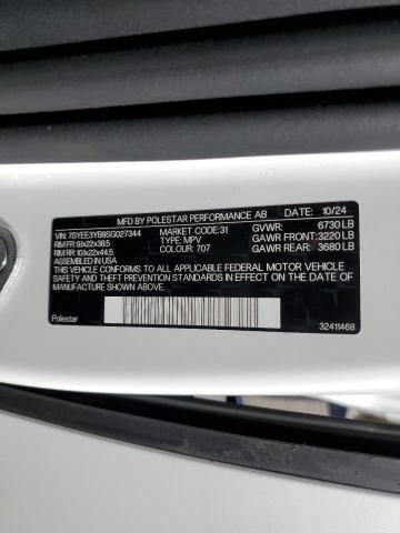 Photo 14 from auction – 2025 POLESTAR 3 with VIN 7SYEE3YB9SG027344