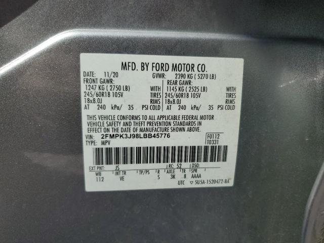 Photo 14 from auction – 2020 FORD EDGE SEL with VIN 2FMPK3J98LBB45776