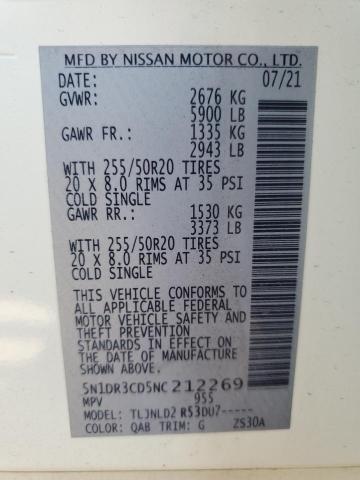 Photo 14 from auction – 2022 NISSAN PATHFINDER with VIN 5N1DR3CD5NC212269