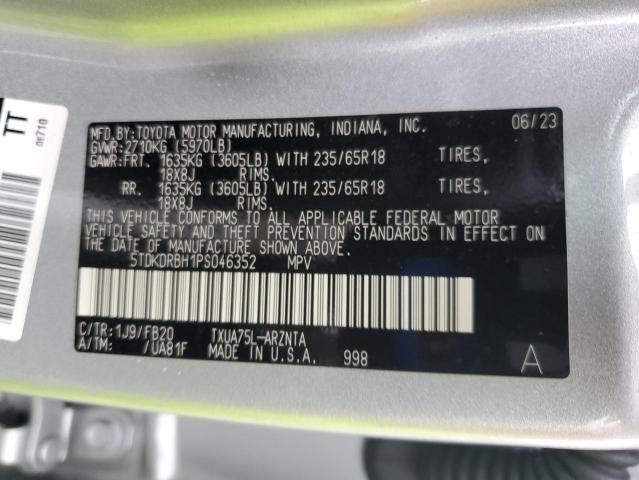 Photo 14 from auction – 2023 TOYOTA HIGHLANDER with VIN 5TDKDRBH1PS046352
