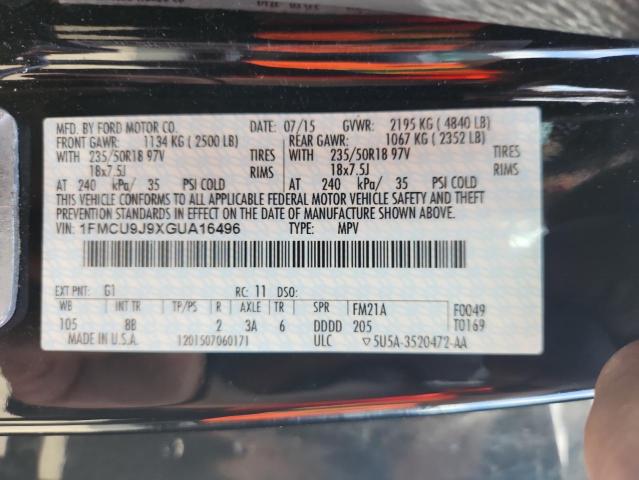 صورة رقم 14 من المزاد - 2016 FORD ESCAPE TITANIUM مع VIN 1FMCU9J9XGUA16496
