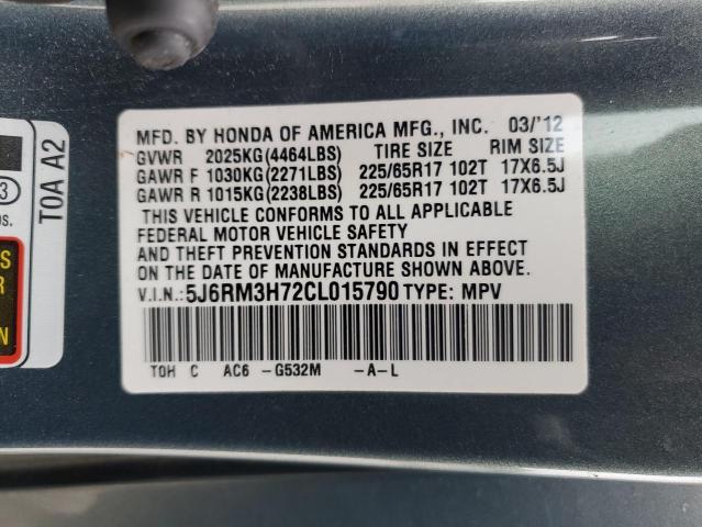 Photo 14 from auction – 2012 HONDA CR-V EXL with VIN 5J6RM3H72CL015790
