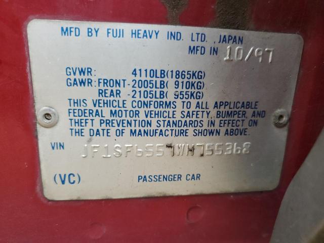 Photo 14 from auction – 1998 SUBARU FORESTER with VIN JF1SF6557WH755368