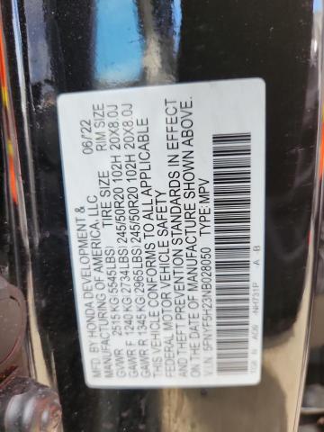 Photo 14 from auction – 2022 HONDA PILOT SE with VIN 5FNYF5H23NB028050