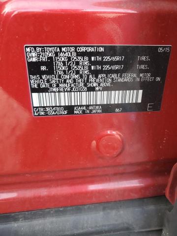 Photo 14 from auction – 2015 TOYOTA RAV4 LE with VIN JTMBFREV9FJ031038