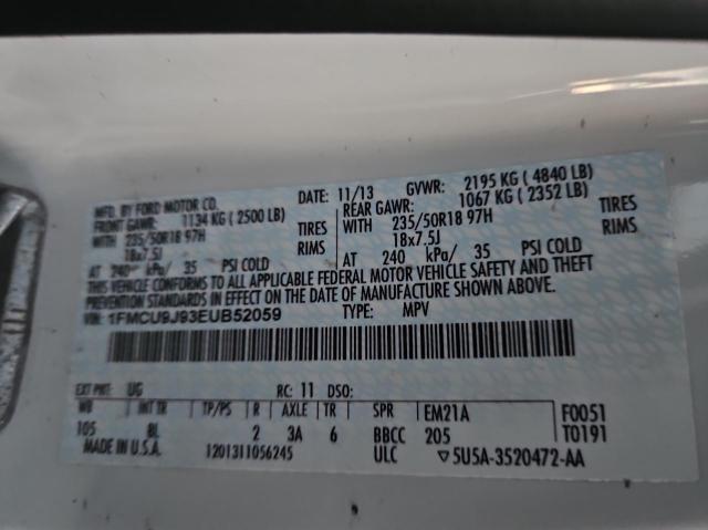 Photo 10 from auction – 2014 FORD ESCAPE TIT with VIN 1FMCU9J93EUB52059