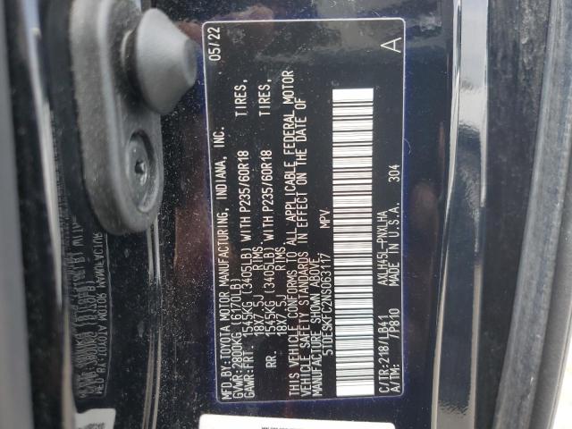Photo 14 from auction – 2022 TOYOTA SIENNA LIM with VIN 5TDESKFC2NS063117