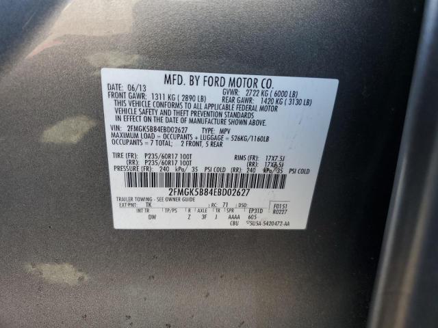 Photo 14 from auction – 2014 FORD FLEX with VIN 2FMGK5B84EBD02627