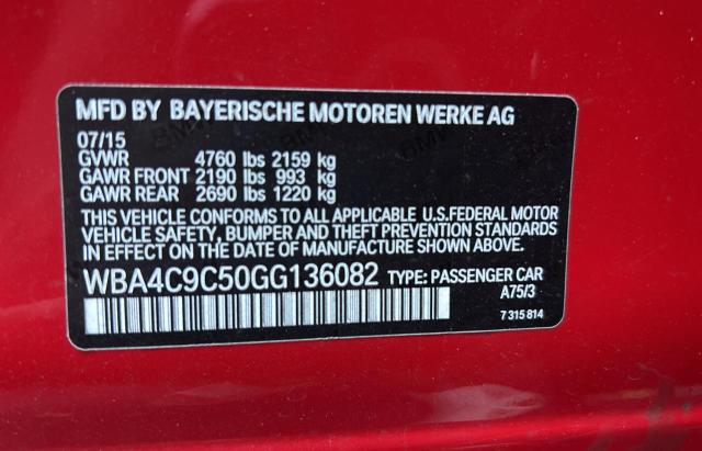 Photo 10 from auction – 2016 BMW 428 XI GRA with VIN WBA4C9C50GG136082