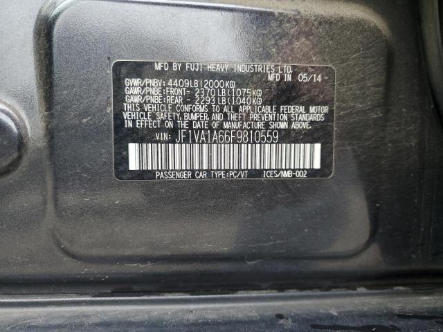 Photo 14 from auction – 2015 SUBARU WRX with VIN JF1VA1A66F9810559