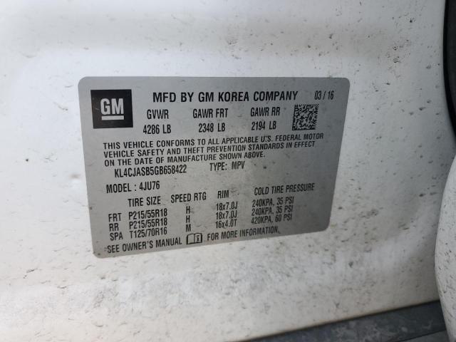 Photo 14 from auction – 2016 BUICK ENCORE with VIN KL4CJASB5GB658422
