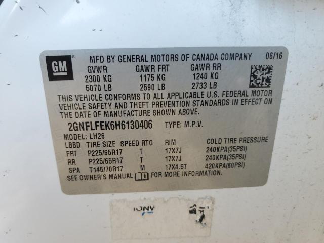 Photo 14 from auction – 2017 CHEVROLET EQUINOX LT with VIN 2GNFLFEK6H6130406