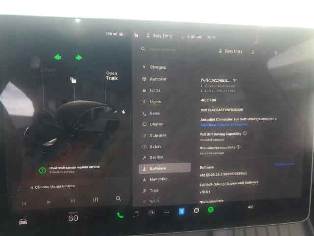 Photo 9 from auction – 2022 TESLA MODEL Y with VIN 7SAYGAEE2NF536338