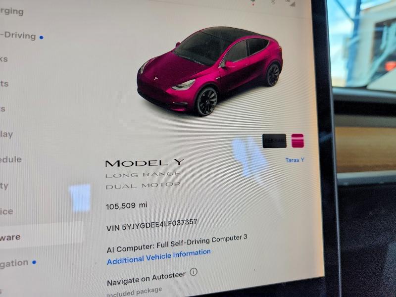 صورة رقم 9 من المزاد - 2020 TESLA MODEL Y مع VIN 5YJYGDEE4LF037357