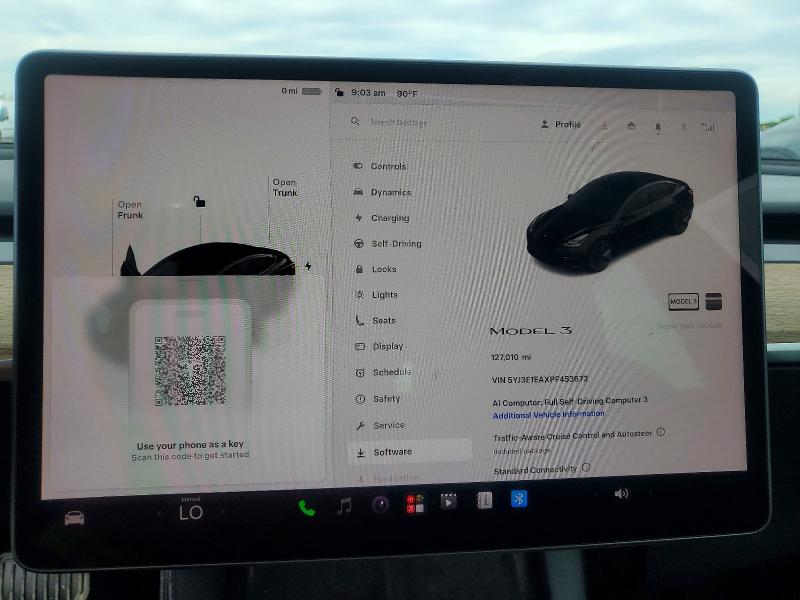 Photo 9 from auction – 2023 TESLA MODEL 3 with VIN 5YJ3E1EAXPF453673