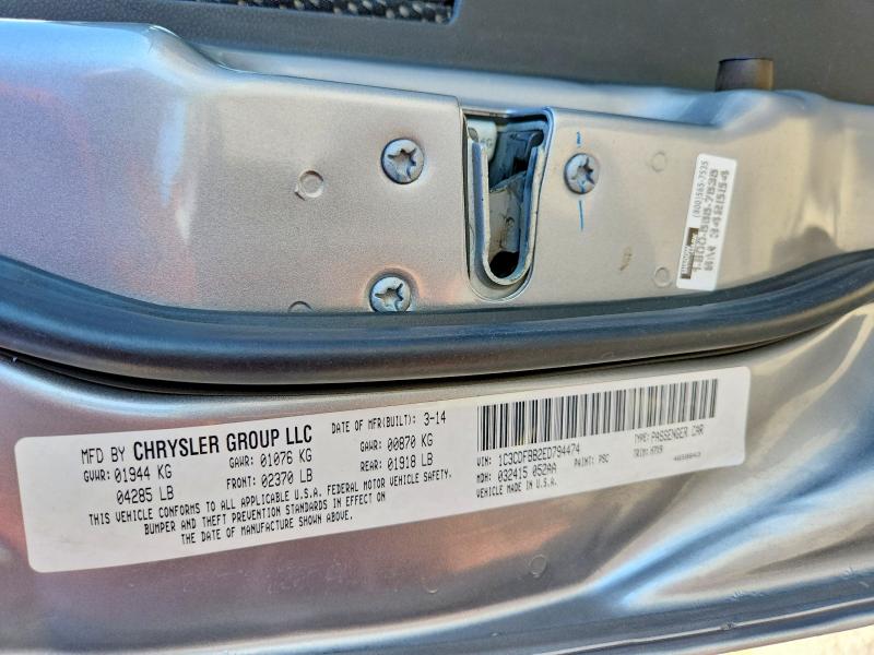 Photo 14 from auction – 2014 DODGE DART with VIN 1C3CDFBB2ED794474