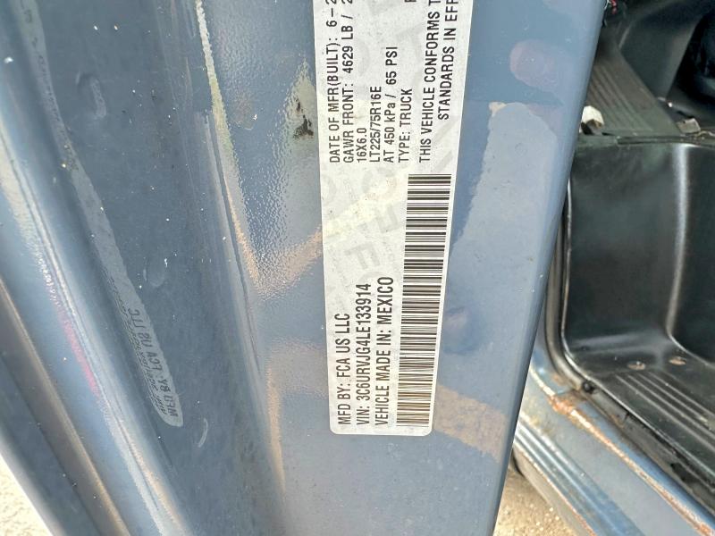 Photo 10 from auction – 2020 RAM PROMASTER 3500 with VIN 3C6URVJG4LE133914