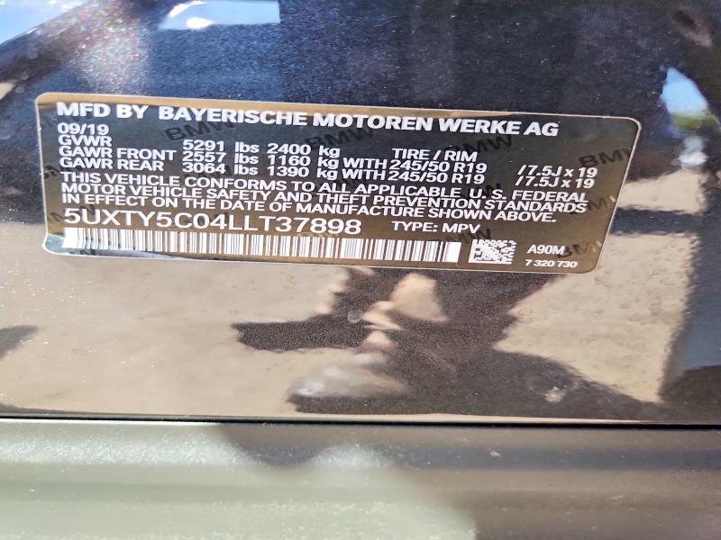 Photo 14 from auction – 2020 BMW X3 with VIN 5UXTY5C04LLT37898