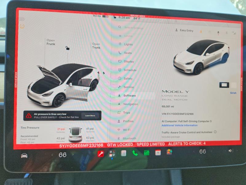 Photo 9 from auction – 2021 TESLA MODEL Y with VIN 5YJYGDEE6MF232166