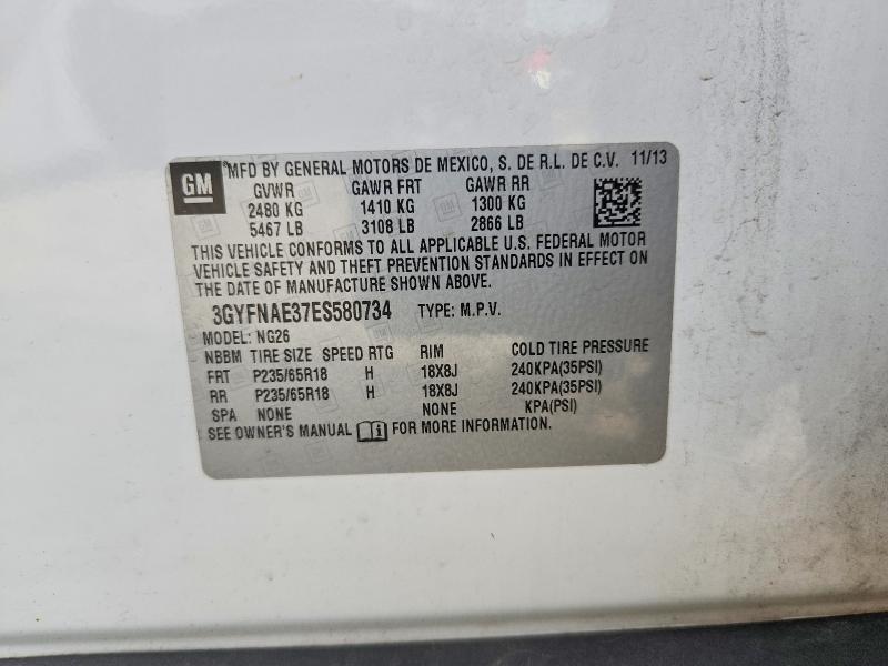 Photo 14 from auction – 2014 CADILLAC SRX with VIN 3GYFNAE37ES580734
