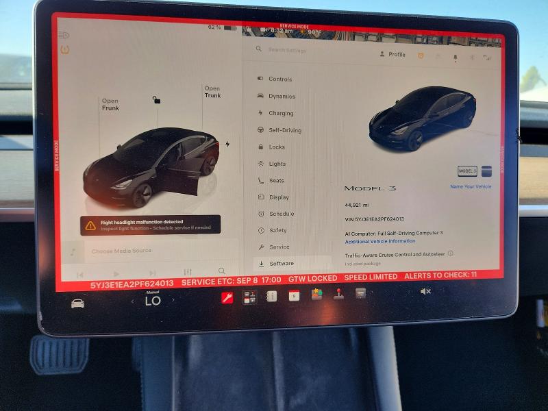 Снимка 9 от търг – 2023 TESLA MODEL 3 с VIN 5YJ3E1EA2PF624013