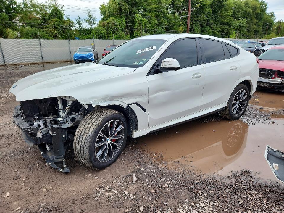 BMW X6 2022 with VIN 5UXCY6C07N9L59304 - Photo from auction