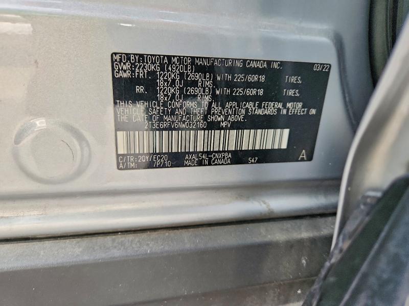 Фото 14 с аукциона – 2022 TOYOTA RAV4 с VIN 2T3E6RFV6NW032160